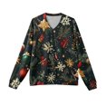 thumbnail image 5 of Wutalume Men's V-Neck Christmas Print Sweater, Long Sleeve Ribbed Knit Pullover, Cozy Stretch Top for Holiday Parties, Casual Comfort and Layering,Gold L, 5 of 6