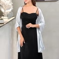thumbnail image 3 of Bridesmaid Wrap Solid Color Smooth Ladies Pure Color Anti-Sun Bride Shawl for Wedding, 3 of 8