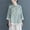 Green, variant on Embroidered 3/4 Sleeve Boho Tops Linen Clothing For Women Chinese Frog Casual Blouses Chinese Frog Button Tees Boho Peasant Gauze Blouses Peasant Blouse Womens Gauze Tops Womens Summer Tops Green L