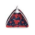 thumbnail image 3 of Lsque Rose Flower Printed Long Tissue Box Cover Holder, Facial Paper Organizer Dispenser,Triangle with Bottom Belt, PVC Leather Decorative Organizer, 3 of 9