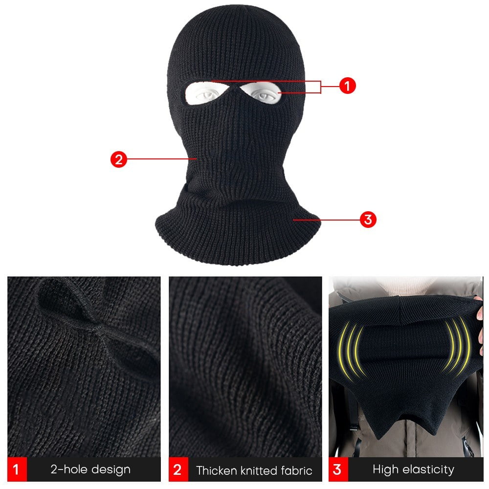 Thermal Windproof Face Mask 3 Hole Winter Cycling Ski Neck Warmer
