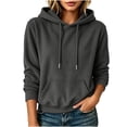 thumbnail image 2 of Warop Women's Oversized Hoodies Knitted Sweatshirt Long-Sleeve Drawstring Pullover with Pockets Fall Winter Clothes, 2 of 6