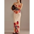 thumbnail image 4 of Rdhnmea Women Strapless Tube Dress Summer Floral Print Backless Party Dress, 4 of 9