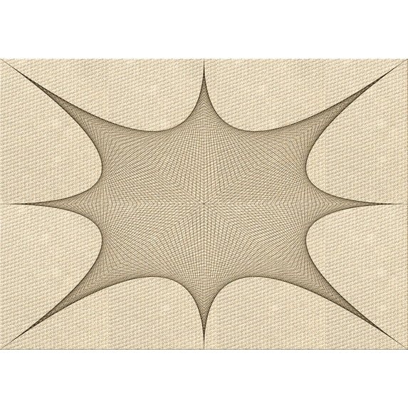 Ahgly Company Machine Washable Indoor Rectangle Transitional Moccasin Beige Area Rugs, 3' x 5'