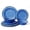 Blue, variant on Melamine Dinnerware Set, 12-Piece Dishes Set, Rustic Plates and Bowls Sets, Service for 4, Indoor Outdoor Use, Great for Patio, Camping, RVs (Green)