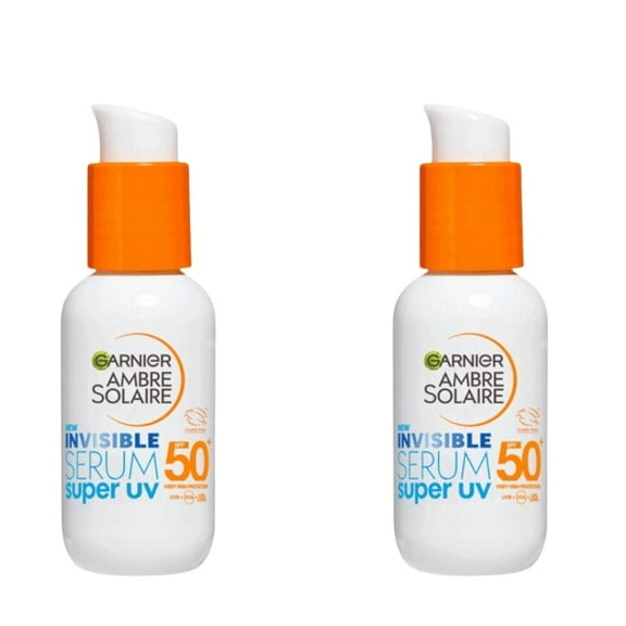 Garnier Ambre Solaire Super UV Daily Invisible Face Serum with SPF 50   30 ml 2 Pack