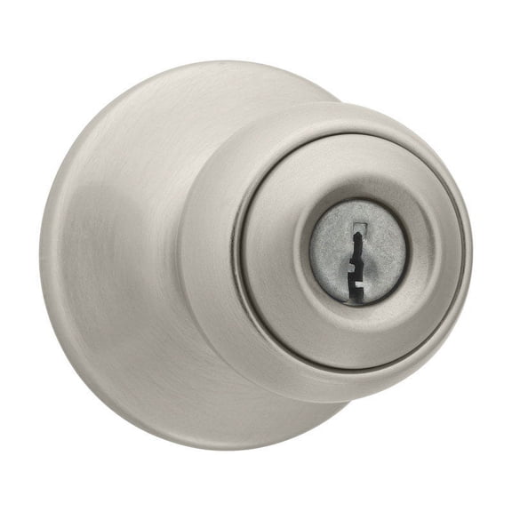 Kwikset Polo Satin Nickel Entry Knobs ANSI/BHMA Grade 3 1-3/4 in.