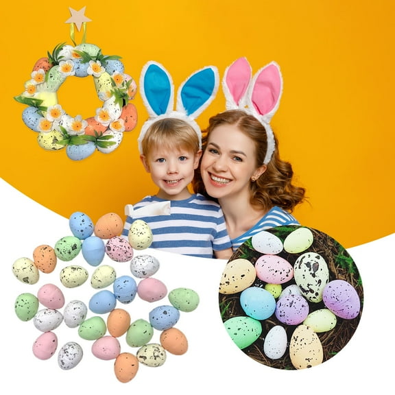 20X Colored Eggs Clearance! 20Pcs Easter Eggs Speckled Eggs Decorations Speckled Eggs Decorative Easter Eggs for Farmhouse Easter Spring Favors Basket Fillers Seasonal Table Setting Tray Decoration