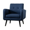 thumbnail image 4 of Modern Accent Armchair Upholstered Blue Single Sofa Chair, Set of 1, 4 of 8