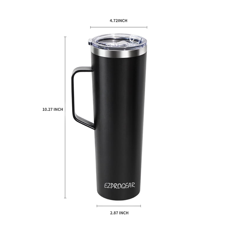 Ezprogear 34 oz Stainless Steel Coffee Mug with Handle Double Wall  Insulated Cup for Travel (Glitter Violet)