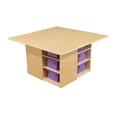 thumbnail image 4 of WOOD DESIGNS Cubby Table with (12) Brown Trays, 4 of 4