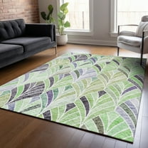 Addison Rugs Chantille Indoor/Outdoor Transitional Geometric Green Washable Rectangle Rug, 2'6" x 3'10"