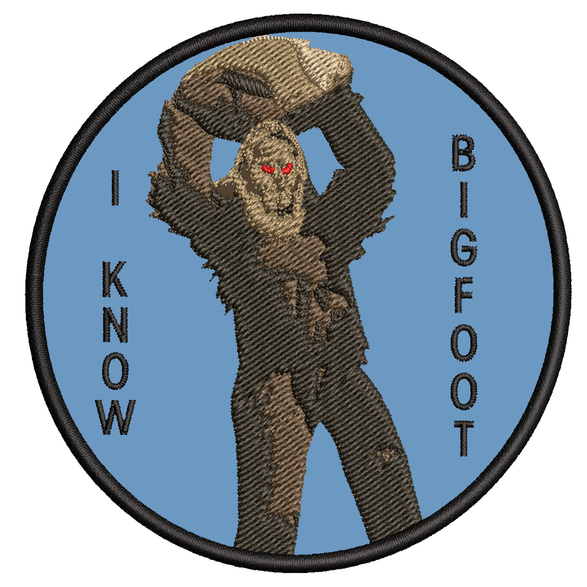Bigfoot In the Forest - I Believe! - 3.5" - Iron-On or Sew-On