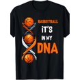 thumbnail image 2 of Basketball It's In My DNA Print, Men's Crew Neck Short Sleeve Cotton T-shirt, Casual Comfy Top For Daily Wear Tee For Adult, Men, Women, Teen, Teenager, Adolescent, Youth, 2 of 7