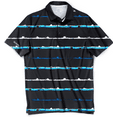 thumbnail image 3 of SCALES Striker Stripes Short Sleeve Polo White, Small, 3 of 4
