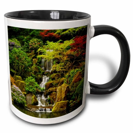 3dRose Spring, Japanese Garden, Portland, Oregon, USA - US38 MHE0036 - Michel Hersen - Two Tone Black Mug,