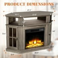 thumbnail image 5 of Homall Corner Fireplace TV Stand Modern Farmhouse TV Stand with Electric Fireplace for TVs up to 50",Brown, 5 of 7