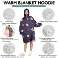 thumbnail image 5 of Cute Hedgehog Pattern Wearable Oversized Blanket,Wearable Blanket Hoodie for Adults,Cozy Hooded Blankets with Super Pockets,Super Warm Fuzzy Pullover for Women & Men, 5 of 6