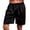 Black, variant on WIZUTIZ Men's Casual Satin Solid Soft Breathable Elastic Waist Shorts Pajama Sleep Summer Lounge Shorts