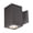 Graphite, variant on Wac Lighting Dc-Ws05-Fs Cube Architectural 1 Light 7" Tall Led Outdoor Wall Sconce - Black