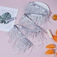 thumbnail image 4 of 1Bag 2.2 Yards Feather Trim Fringe Ostrich Feather Womens Clothing Strand Costume Accessories 3-4 Inch Natural Feathers Fringe Trims Ribbon for Dress Sewing Wedding Decoration Light Gray, 4 of 9