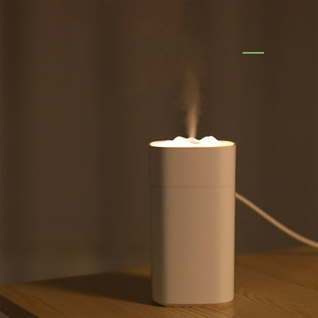

Tiitstoy Home Aroma Humidifier USB 2-Stage Desktop Humidifier LED Warm Light for Car Office Bedroom&Living Room White