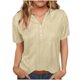 thumbnail image 2 of mfyjkho Tops Para Salir, Blusa Holgada Con Cuello En V Y Botones Lisos Para Mujer Tops Para Salir Para Mujer Xxxl, 2 of 7