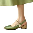 thumbnail image 2 of longantii Womens Mary Jane Shoes Slip on Dressy Ballet Shoes for Women New Comfy Non-Slip Flats for Office Casual Work Green, 2 of 7