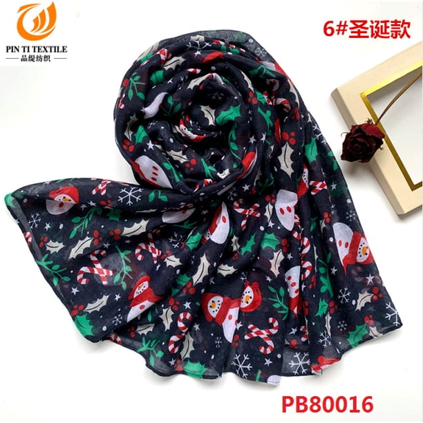Zhuge Bufanda navideña ligera y suave para otoño e invierno, ideal como regalo de vacaciones para mujeres y niñas