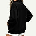 thumbnail image 4 of Yyeselk Women's Half Zip Sweatshirt Lightweight Stand Collar Sweatshirts for Women Long Sleeve Loose Fit Fall Clothes Black L, 4 of 7