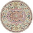 thumbnail image 6 of Nourison Passion Bohemian Ivory/Pink 5'3" x round Area Rug, (5 Round), 6 of 8