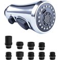 thumbnail image 1 of ORUYROP Pull Down Spray Head for Kitchen Faucet, 3-Function Kitchen Sink Spray Nozzle with 10 Adapters, Faucet Head Replacement Compatible with Moen, American Standard, Delta, Kohler Faucets,, 1 of 7