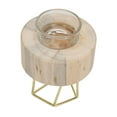 thumbnail image 3 of Candle Holder Wooden Candlestick Decorative Display Stand Kit with Metal Bracket and Cup, 3 of 14