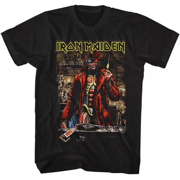 AMINO Tee Iron Maiden Somewhere In Time Men's T Shirt Rock Band Merch