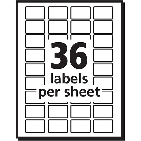 Avery Self-Adhesive Removable Labels, 1/2