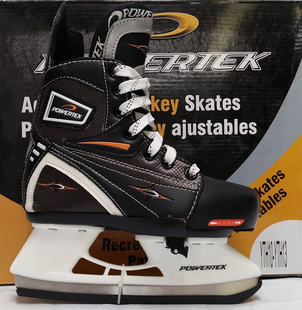 PowerTek V3.0 Adjustable Hockey Skate YTH13-JR3 Black US 