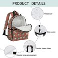 thumbnail image 4 of Hedgehog and Holly Red Pattern Cute School Backpack Bag for School with Padded Back and Adjustable Shoulder Straps 15.25"x11.5"x5.25", 4 of 5