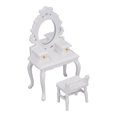 thumbnail image 4 of Meubles de Maison de Poupée, Table de Toilette de Maison de Poupée en Bois Moelleux Miniature Élégante Simulée pour Collectionneur pour la Maison Noir, Blanc, Rouge, 4 of 8