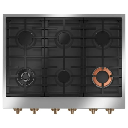 Café - 36" Built-In Gas Cooktop with 6 Burners - Matte white