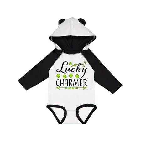 

Inktastic Lucky Charmer- St. Patrick s Day four leaf clovers Gift Baby Boy or Baby Girl Long Sleeve Bodysuit