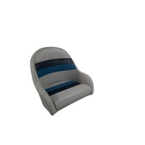 Premium Series Pontoon Bucket Style Captain Chair 3006-ABDK Grey / Navy / Blue