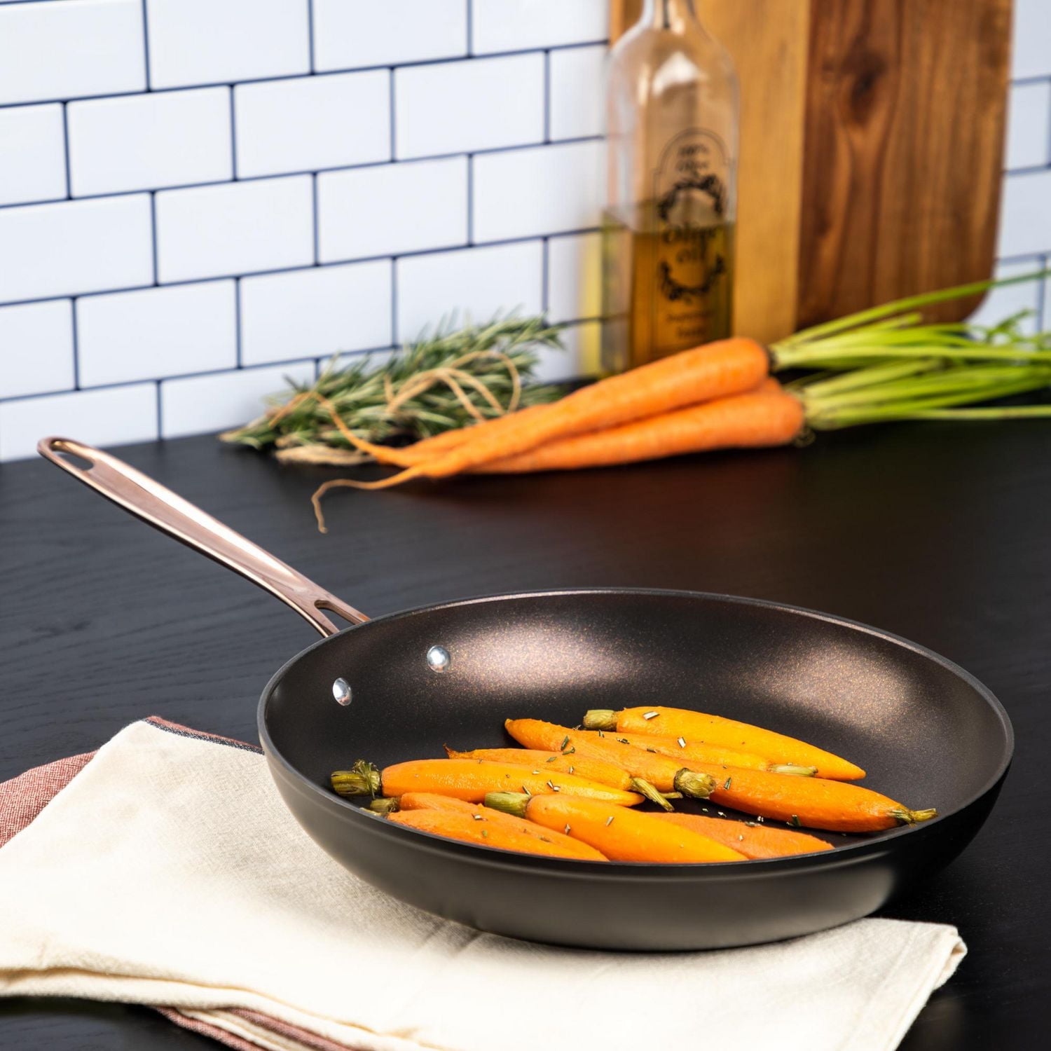 Thyme & Table 12" Nonstick Fry Pan, Rose Gold, Fry Pan