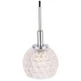 thumbnail image 4 of Woodbridge Lighting Elise 1-Light Glass Mini-Pendant in Chrome/Bronze/Clear, 4 of 5