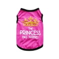 thumbnail image 3 of Camiseta de verano para mascotas, ropa para cachorros, chaleco con estampado de letras de princesa coronada para gatos, camiseta de algodón, disfraces de pug y chihuahua para perros pequeños, 3 of 5