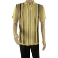 thumbnail image 2 of Mens Stacy Adams Italian Style Knit Woven Shirt Short Sleeves 3112 Honey Beige, 2 of 7