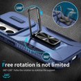 thumbnail image 5 of Funda protectora de lente deslizante con soporte para Samsung Galaxy S24+, estilo G, para Samsung Galaxy S24+, color azul, 5 of 5