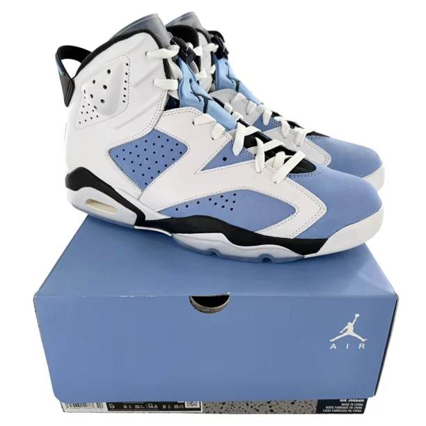 Ni - ke Ni - ke Air Jordan 6 Retro VI University Blue/White-Black Men’s Sz 13 UNC Tar Heels