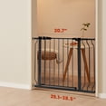 thumbnail image 3 of EDX 30" Height Walk Through Dog Gate, Pressure Mounted with Auto-Close and Hold-Open Features, Fits 29.1–38.5 Inch Openings, Black, 3 of 6