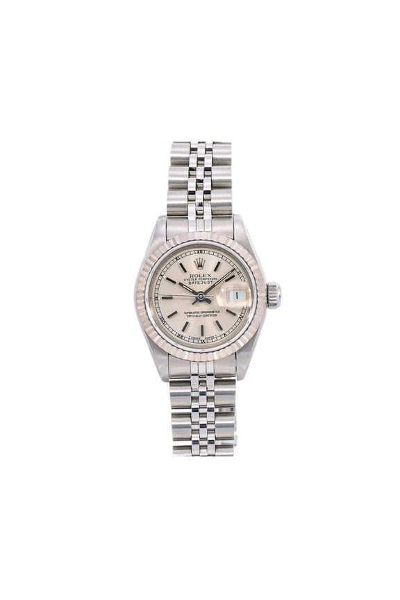 Pre-Owned Rolex Datejust 26MM 6917 Silver Dial Fluted Bezel Stainless Steel Jubilee Bracelet