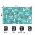 thumbnail image 5 of Turquoise Christmas Tree Pattern Door Rugs,Washable Non Slip Door Mats Indoor,Decorative Door Mats,Entry Mat Indoor for Entrance,Bedroom,Kitchen,Bathroom,17"x30", 5 of 6